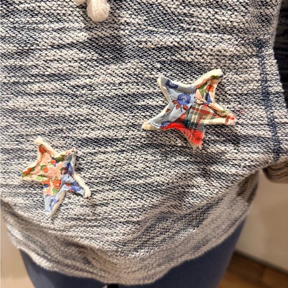 Vintage America Gray/Blue Hoodie with Star Accents - Picture 3 of 5